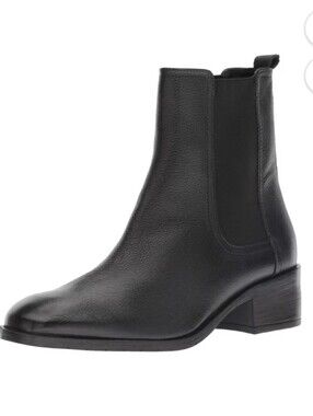 Kenneth Cole Reaction Black Leather Chelsea Ankle Boot